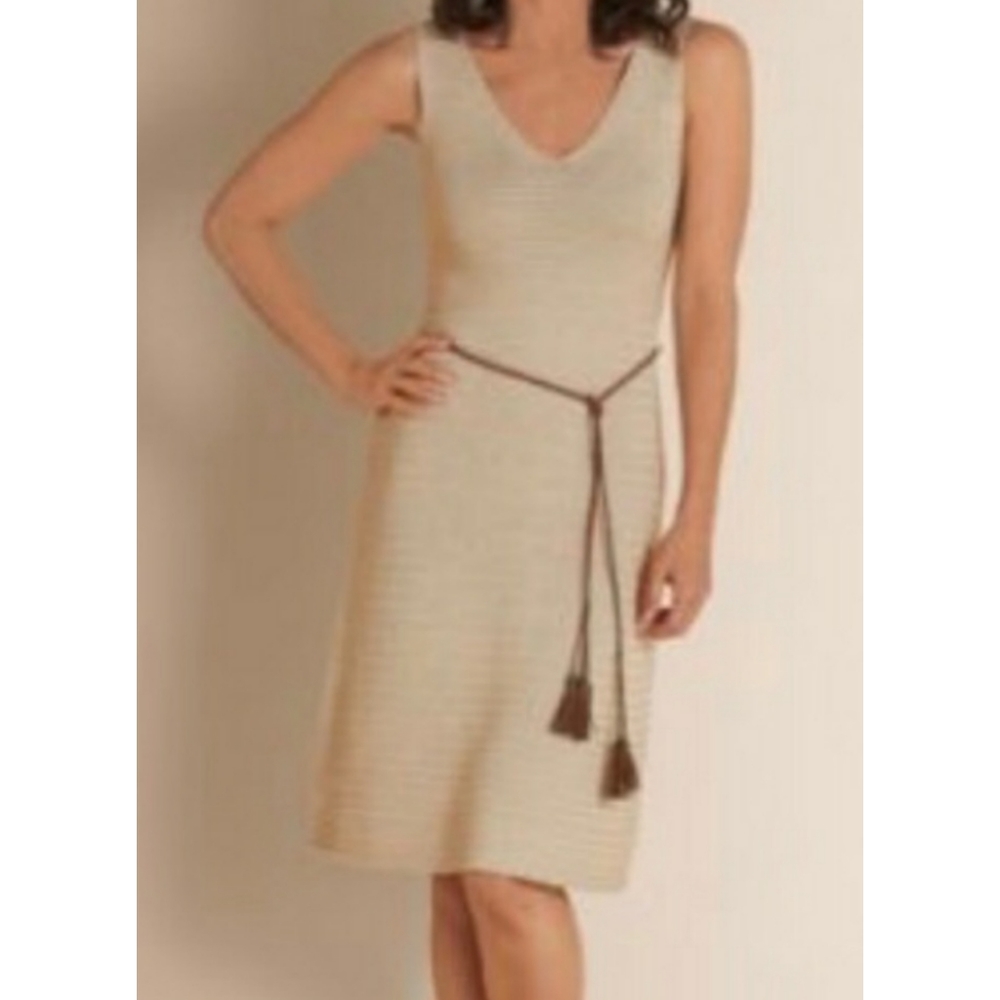 Soft surroundings gold simmer knit dress